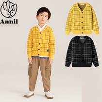 Annai Childrens Clothing Counter 2021 Autumn Clothing New Boys Cotton Thread Cardigan Sweater Jacket AB134698