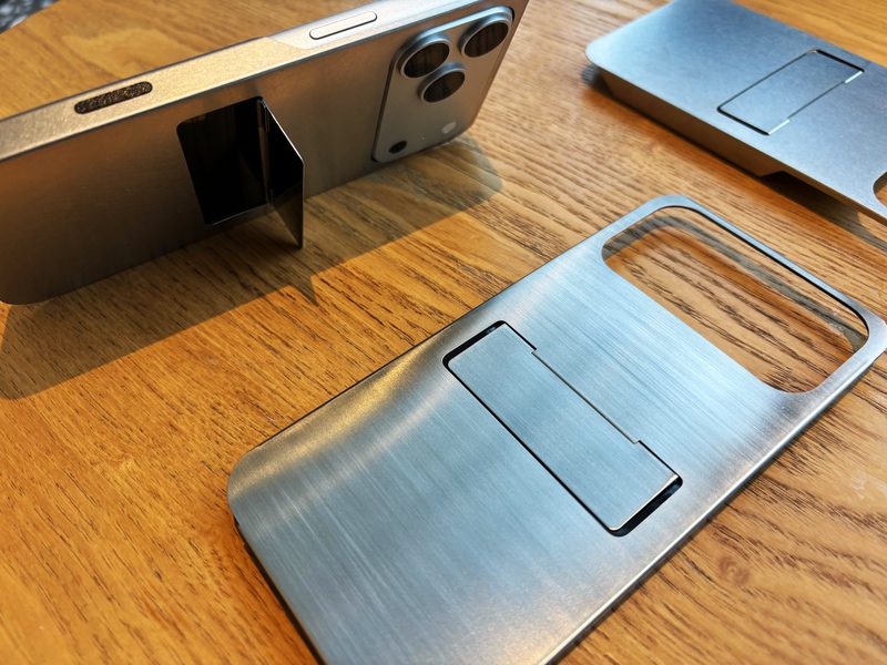 All Steel, Stainless Steel Phone Case for iPhone 17 Pro Max, Random Pattern, Brushed Stainless Steel Protective Case