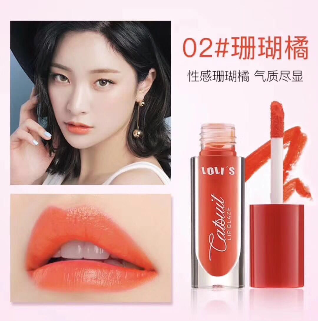 Loli thơ môi men cắn môi trang điểm môi bóng mờ son bóng son môi lỏng lỏng son bóng ẩm không đánh dấu không thấm nước son bóng whoo