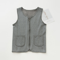 Autumn and winter new velvet vest mens and womens middle-aged open body stretch one-piece zipper horse padded cotton waistcoat velvet vest