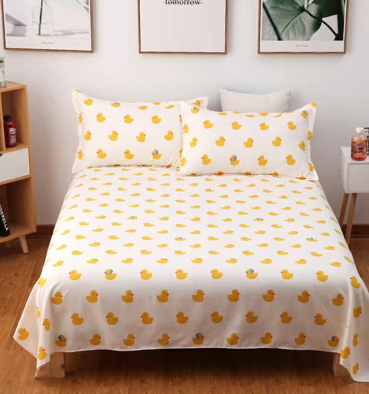 Khăn trải giường sinh viên độc thân Giường đôi đơn 1,8 mét nam nữ 1,5m lưới đỏ trẻ em hoạt hình 1,2 tấm mùa đông thảm trải giường thay đệm