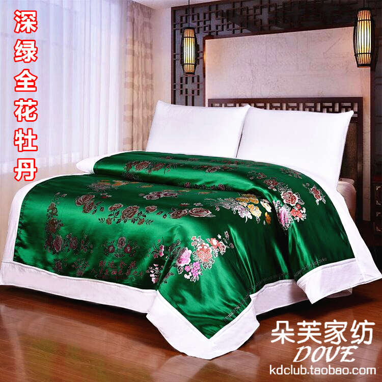 Hàng châu lụa đám cưới quilt cover mềm giả mạo quilt lụa giả mạo trắng quilt quilt thổ cẩm damask cưới quilt bởi rồng và phượng