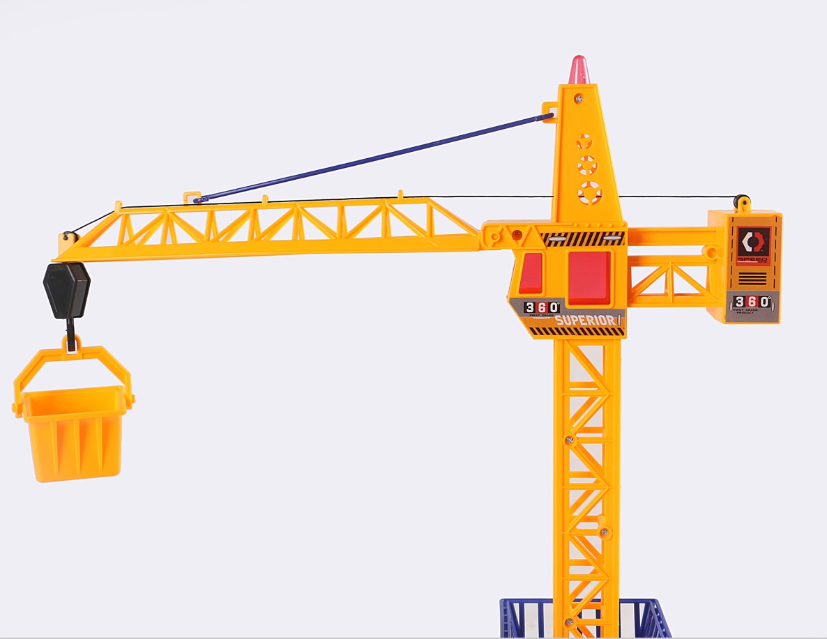 Kỹ thuật xe đồ chơi Tháp cần cẩu mô hình cẩu điện mô hình Dòng điều khiển từ xa cần cẩu treo tháp đồ chơi trẻ em xe múc đồ chơi