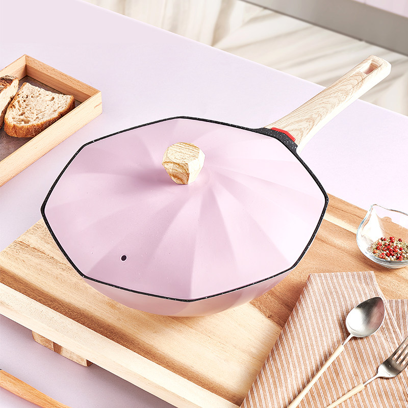 Net Red Aniseed Pan Medical Stone Undip Pan White Frying Pan Domestic Gas Stove Apply Frying Pan Induction Stove Special