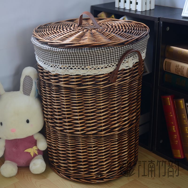 Dirty clothes basket large rattan wicker dirty clothes storage basket hot pot shop clothes dirty clothes Lou bamboo laundry basket