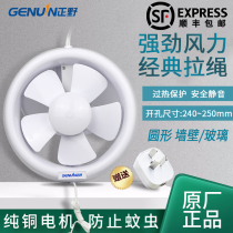  Zhengye exhaust fan 8 inch bathroom ventilation fan round glass window kitchen powerful silent exhaust fan APC20G