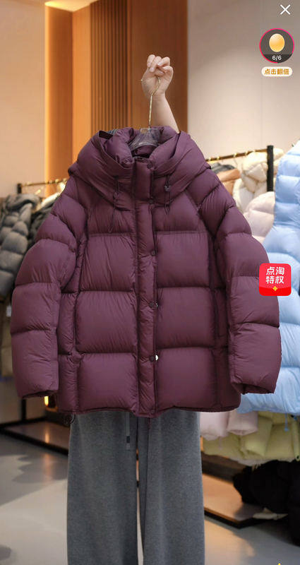 Five-Color Goose down Thickened Slimming Puff Short down Jacket for Women