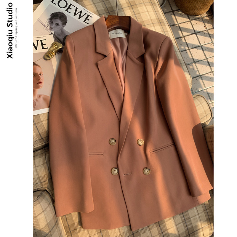 2021 autumn new simple and small temperament suit jacket women's spring and autumn Korean version casual suit women's top