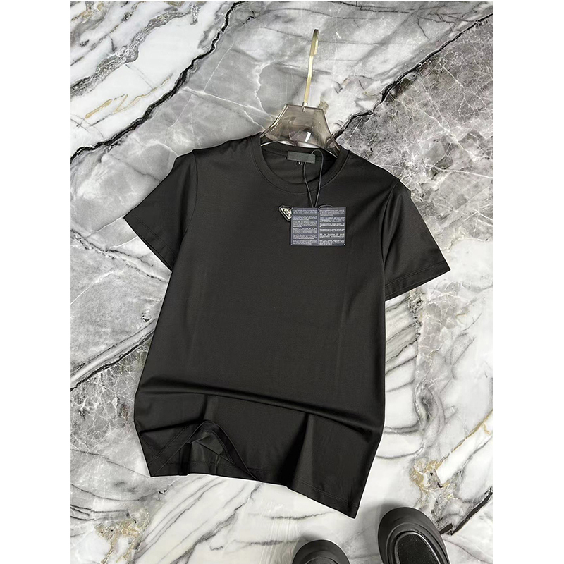 Pujia Top 2026 Summer New Casual Simple Versatile Slimming Triangle Logo Pullover Short Sleeve T-Shirt Top