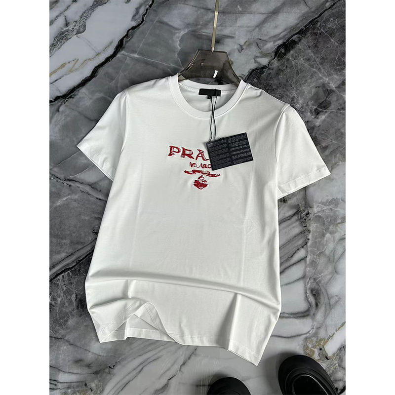 Pujia Top 2026 Summer New Letter Embroidery Logo Short Sleeve Casual Stylish Slim Fit Pullover T-Shirt Pujia Top 2026 Summer New Letter Embroidery Logo Short Sleeve Casual Stylish Slim Fit Pullover T-Shirt