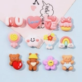 Мультяшный кремовый чехол для телефона, аксессуар, аксессуары ручной работы, с медвежатами, в цветочек