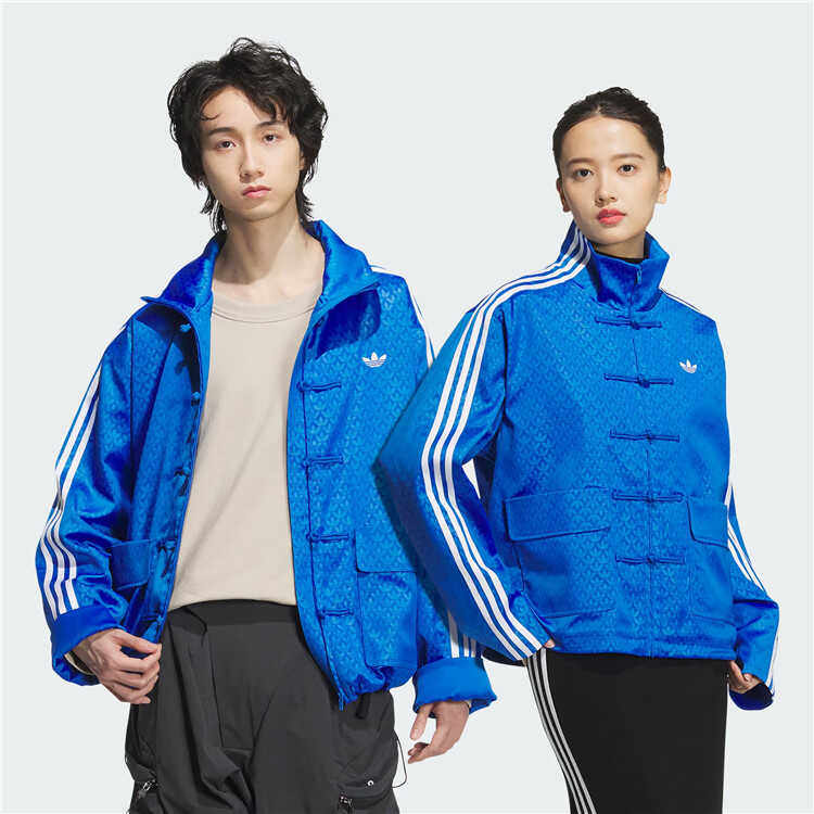 adidas 青XLサイズ中国限定 ジャケット フロントボタン付きJC9263 adidas 青XLサイズ中国限定 ジャケット フロントボタン付きJC9263