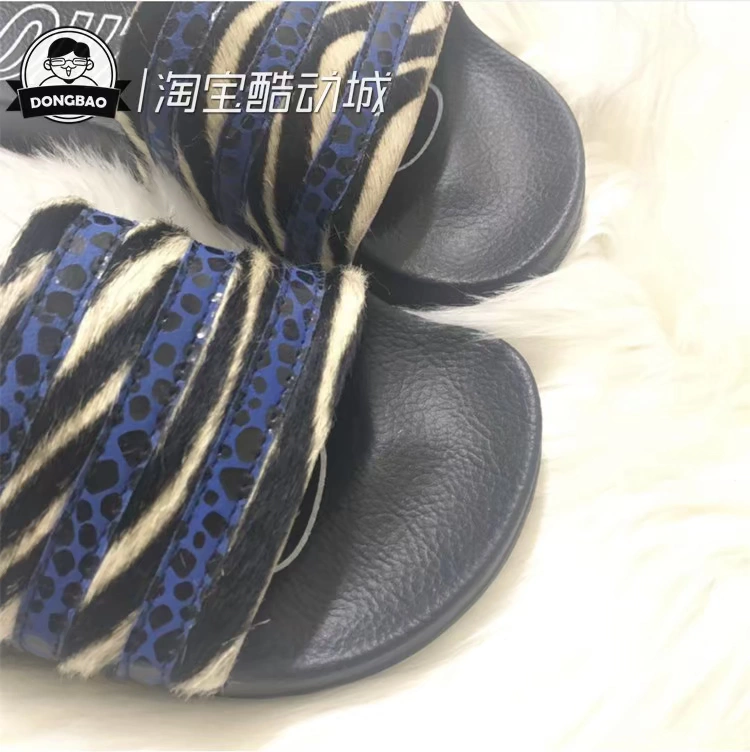 Tháng ba ADIDAS Cỏ ba lá ADILETTE Phụ nữ thể thao thoải mái Leopard Leopard Dép có giới hạn CM8493 - Dép thể thao dép fila