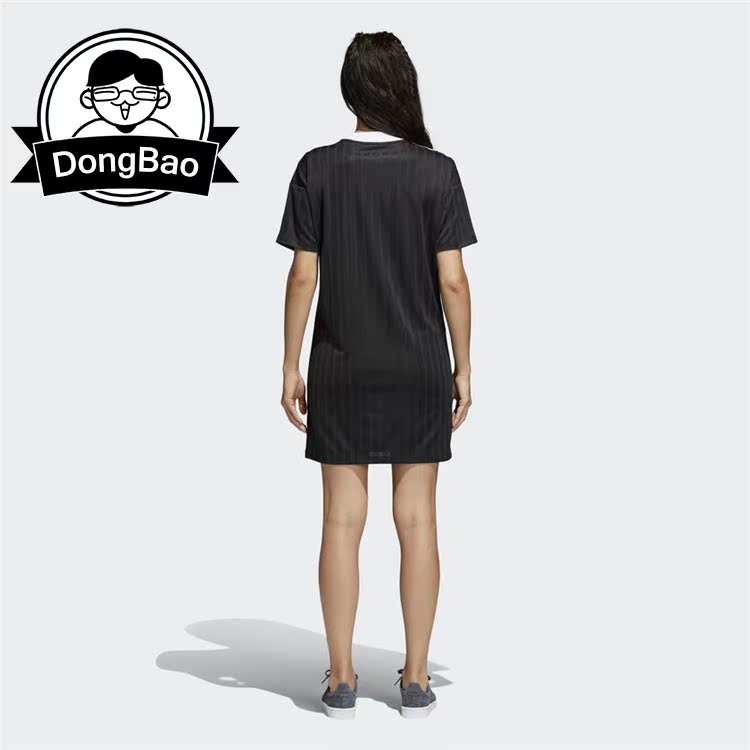 Tháng 4 ADIDAS Cỏ ba lá Trefoil Dress Phụ nữ thể thao thường phục CE5589 / CE5585 - Trang phục thể thao quần áo thể thao nữ