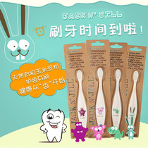 Australian JACK N JILL Childrens toothbrush corn starch soft hair tooth guard baby training toothbrush over 2 years old