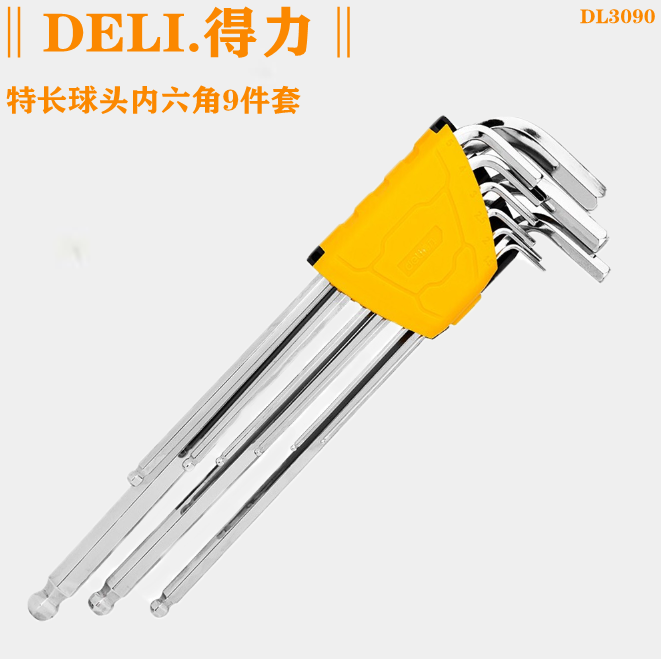 The hexagonal 9 - piece wrench in the length of the ball head DL 3090 six - party wrench L wrench 1 5 - 10mm