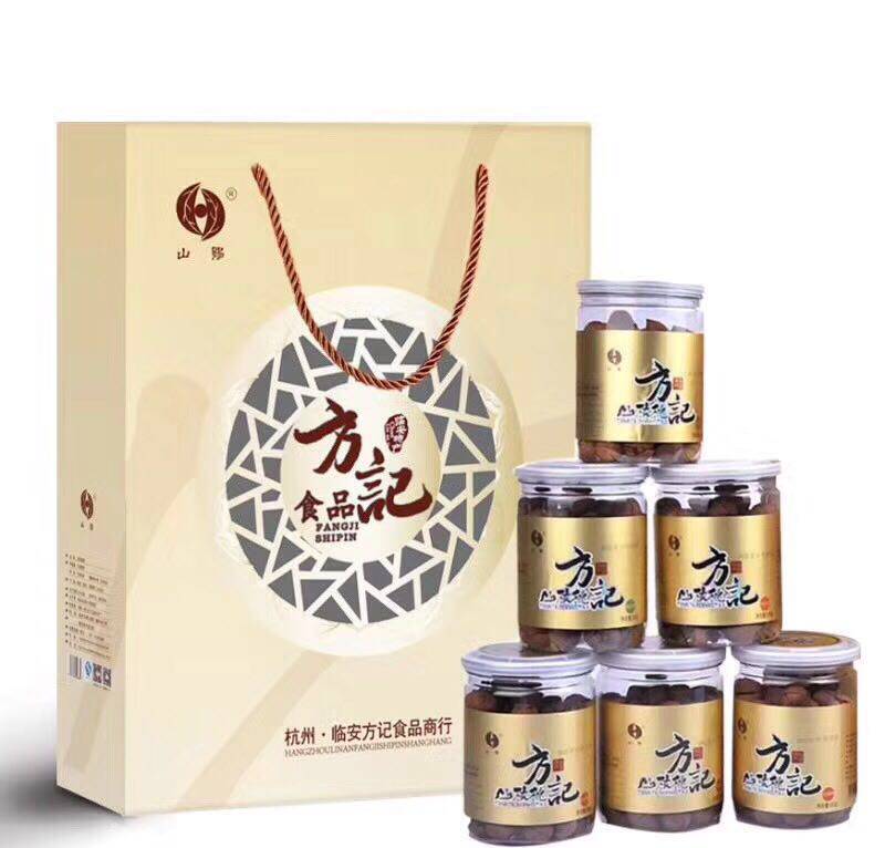 2021 new goods Fang Ji big seeds good peel pecan gold new window gift box six cans