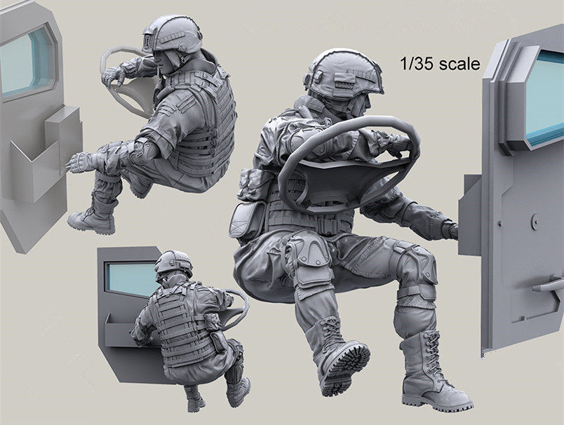 1 35 resin soldier model Military Russian Army modern infantry GK white model model XD381