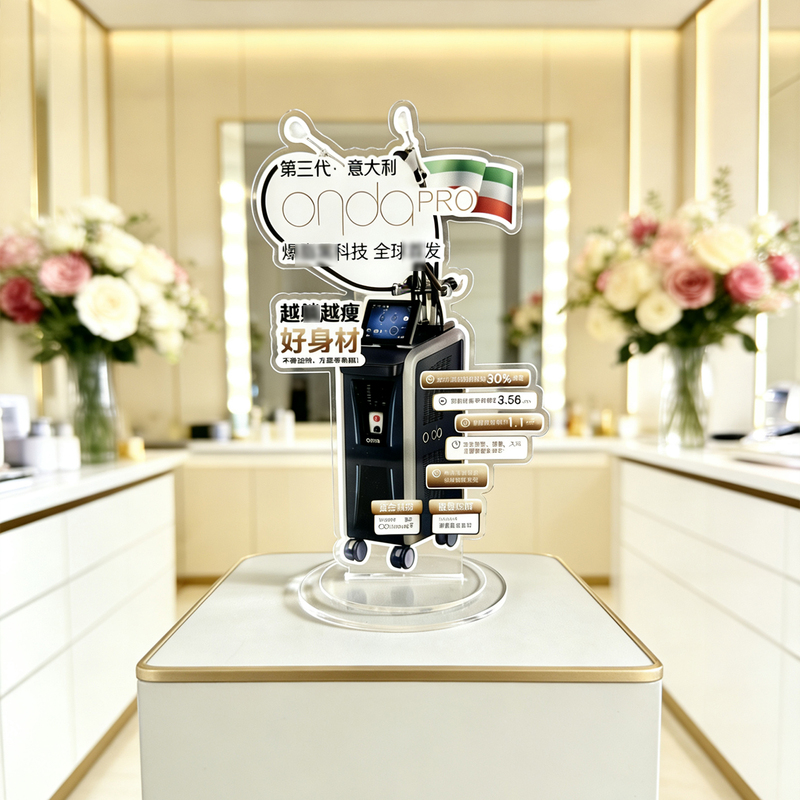 Ondapro High-Definition High-Transparency Acrylic Display Stand Desktop Card for Beauty Salon Online Customer Acquisition