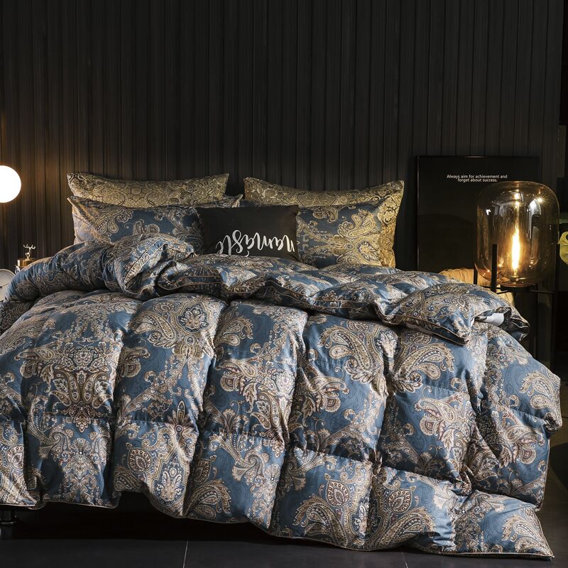 Thickened down Quilt for Winter, Single/Double Size, 95% Northeast White Goose down Filling, Five-Star Hotel Quality, Warm Quilt
