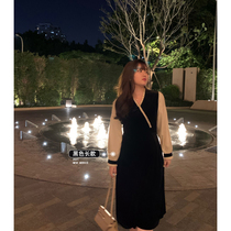 Toe tendons Hera palace annual meeting dress 2021 winter new fat mm wild thin velvet dress children