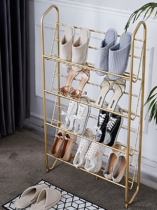 shoe rack slim shoe rack 17cm doorway rear narrow small mini multilayer free of installation Provincial space skew-style