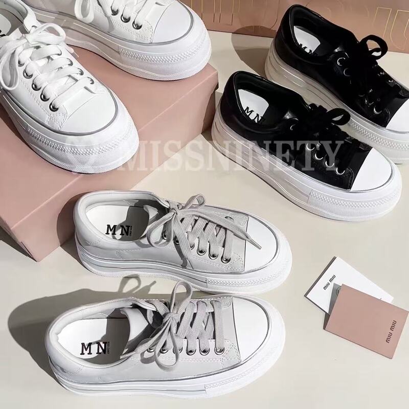 2026 Spring New Model Tian Tian Bao'Er 26-255 Genuine Leather Platform Sole Lace-Up Casual Sneakers Direct from Store