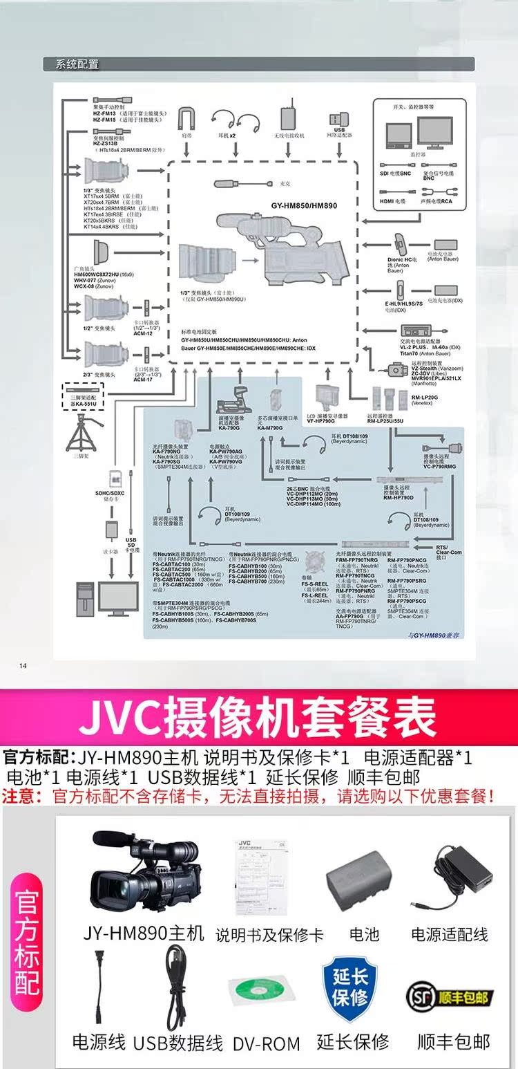 Máy quay phim chuyên nghiệp HD JVC / Jie Wei Shi GY-HM890