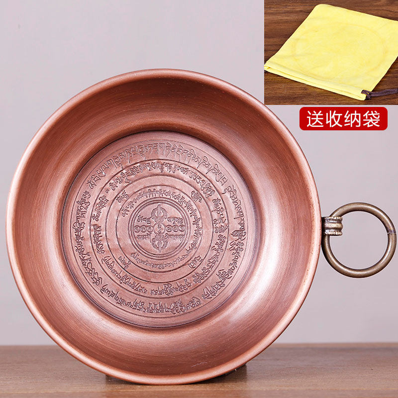 Pure copper smoke for the plate of food Bowls and plates of household food incense burner incense plate single ear smoke for the plate of household tobacco for the use of utensils