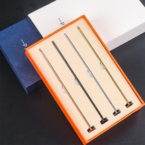 Rubinski pressure rod scraper four-pack stainless steel pipe smoker smoke extinguisher pipe accessories gift box packaging