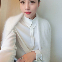 Clear stock Korea 2021 new chiffon white shirt womens autumn long-sleeved loose all-match white bottoming shirt temperament