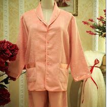 European station Spring and summer mulberry silk pajamas nightgown Couple pajamas Yukata bathrobe Home clothing 
