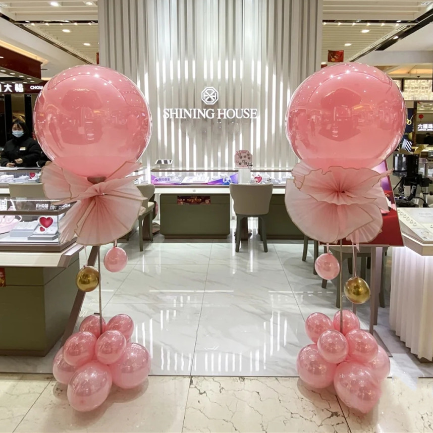 Valentine's Day shopping mall store opening ceremony anniversary store celebration activities decoration anti-oxidation wrapped paper balloon column