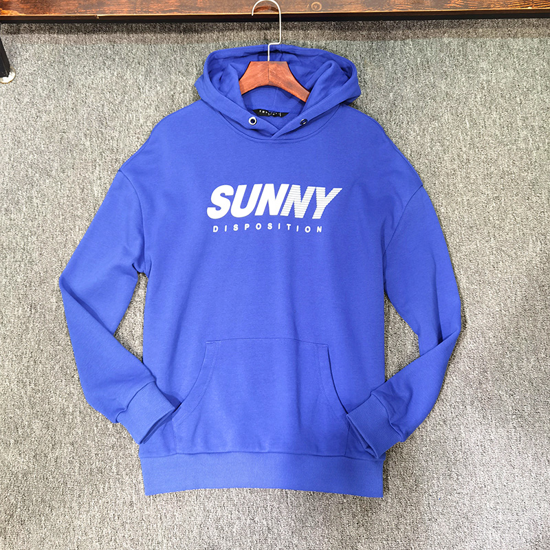 Autumn Clothing New Lianhood Sports Shirt Men Vitality Casual Foreign Trade Hairy Circle Chest front Letters Printed Sleeves Easy blouses