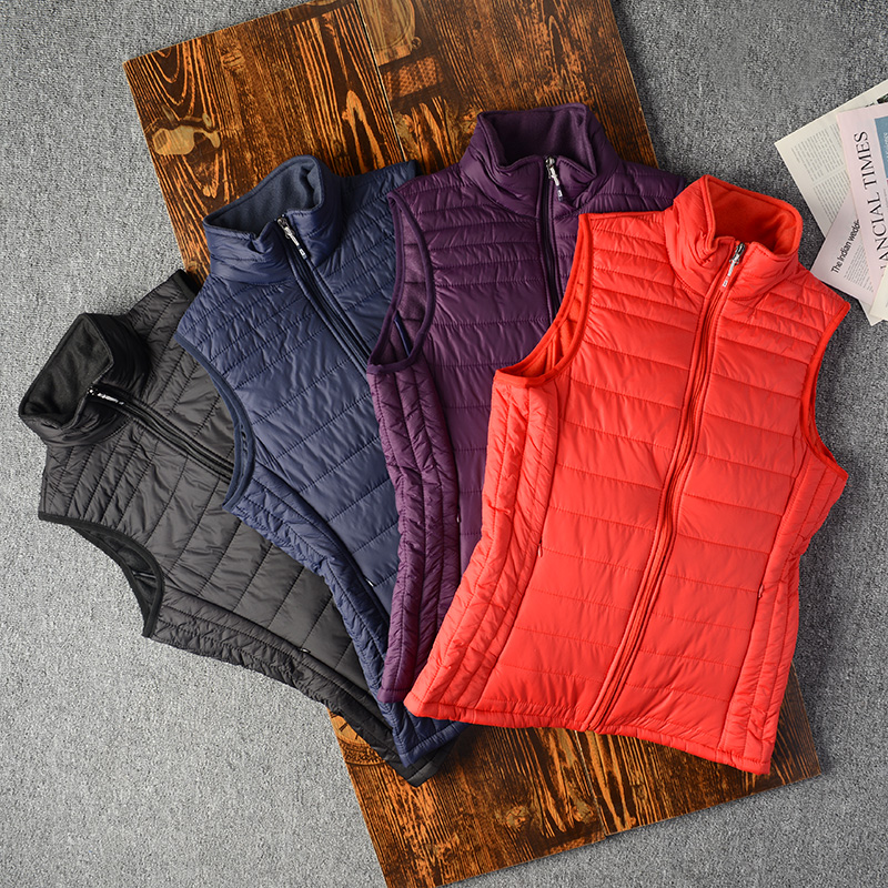 New cotton - nail female Han Edition autumn and winter multicolored hat - free vertical coat zipper casual commuter shoulder
