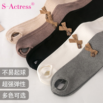 Children stompted in spring and summer to beat bottom socks white dance Sox thin girl outside wearing foreign air butterfly knot underpants