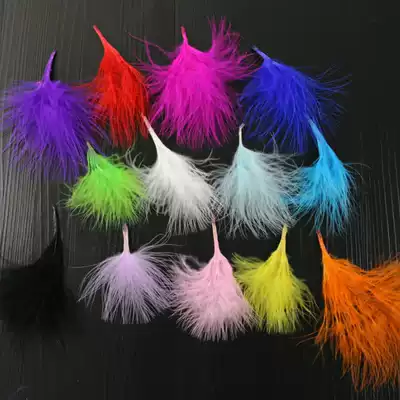 18 color DIY jewelry accessories Feather fluff blood vessels Turkey hair Barbie doll decoration material 50