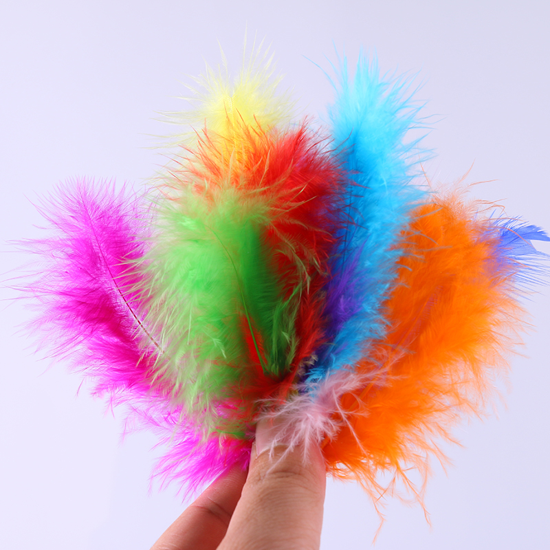 About 20 DIY ornament accessories Feathers Head Turkey Feather Fluff Clothing Accessories Handmade Toy Accessories