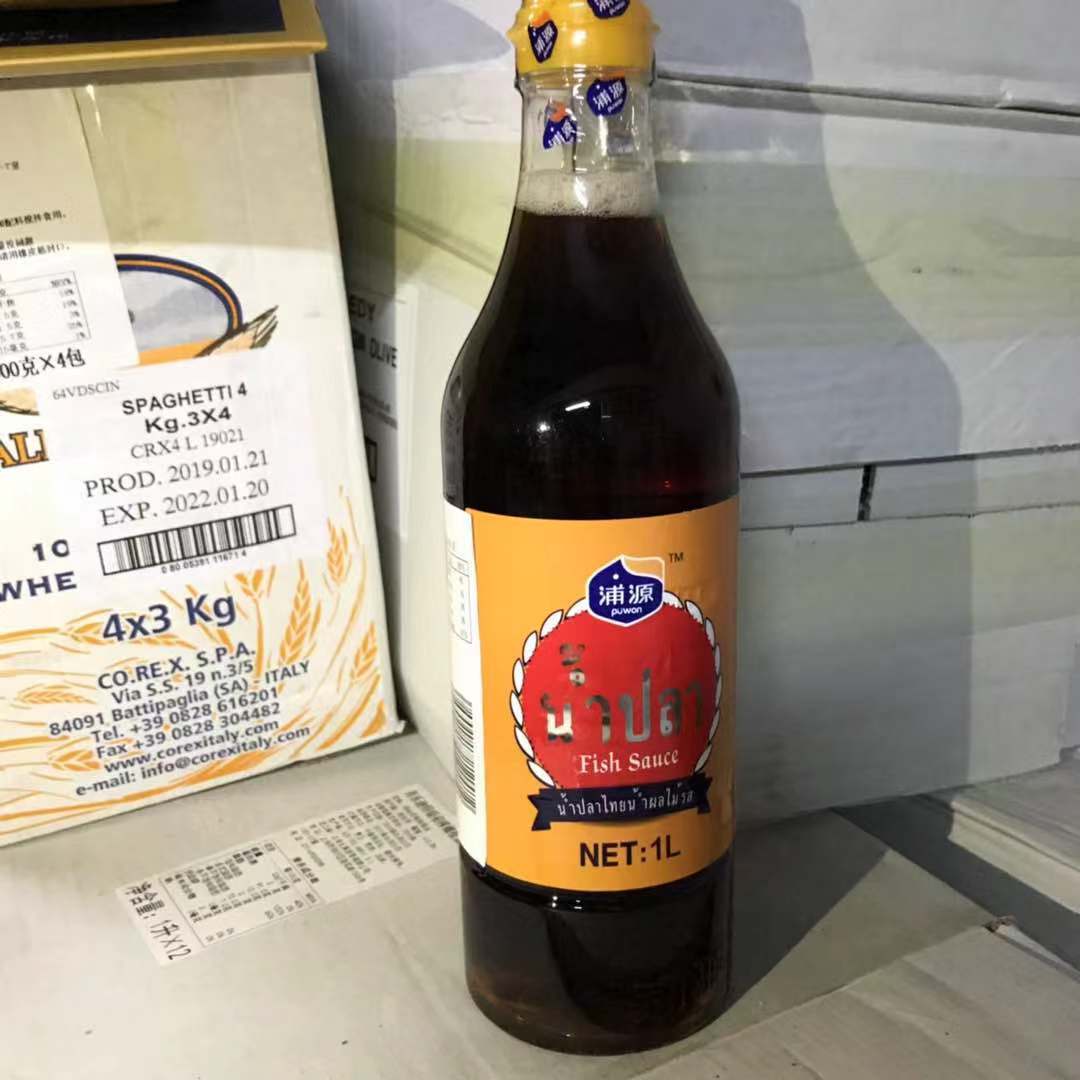 Pu Yuan Thai Style Flavor Fish Dew 1 Liter x6 Loaded Fish Soy Sauce Salted Pickle Spicy Cabbage Cold Mix Vegetable Seasoning Fish Sauce