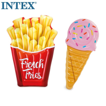 INTEX ice cream popsicle floating row Adult childrens water inflatable floating bed floating row sitting ring water swimming ring