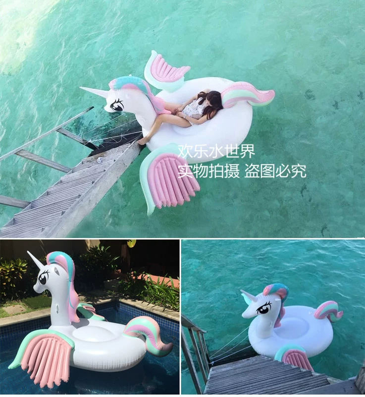 Unicorn lớn rose gold flamingo vòng bơi dành cho người lớn nước inflatable núi mây cầu vồng giường nổi hàng nổi