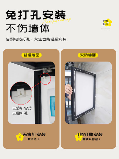 Caja de medidor minimalista moderna pintura decorativa 2025 nueva caja de distribución de interruptor de bloqueo de flores pintura colgante mural sin perforaciones