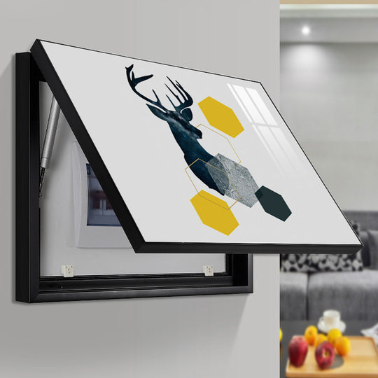 Zählerkasten, dekorative Malerei, frei von Stanzen, modern, einfach, nordischer Verteilerkasten, blockierender Wand-Stromkasten, Elektrokasten, hängende Malerei