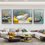 Гостиная декоративная живопись современная минималистская диван фоновая стена висящая картина Легкая роскошная высокая картинка.