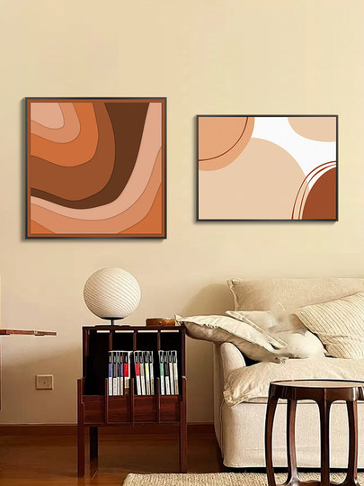 Abstract modern bedroom bedside decoration painting, high-end master bedroom art hanging painting, light luxury and high-end second bedroom wall mural