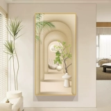 Декоративная живопись входного зала Современное простую коридор коридор Повесить пространство Расширение настенной картина Вертикальная настенная живопись напротив двери
