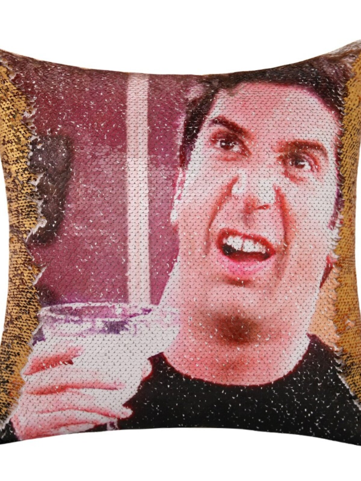 Customized sequin pillow with pictures, two-color idol photo, same style cushion cover, photo printing, flip pillow cover, funny sequins