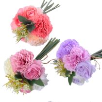 Brides hand touted bouquet wedding rose emulation flower 6 head carnation mixed fake flowers Mothers Day gift