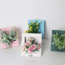 Simulation Flower Photo Frame Nordic Ins Small Fresh Simulation Fake Flowers Pine Wood For Old Photo Frame Flower Art Desktop Folk Swing Piece