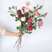 New Cargo Source Bionic Flower Retro Jiao Border Rose Emulation Flower Decoration Emulation Green Plant New Autumn Color Tea Bud Fake Flowers